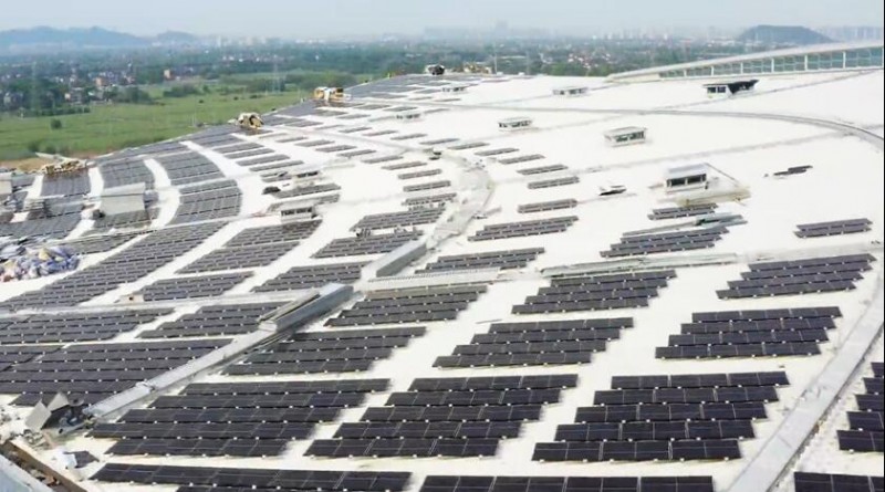 并網發電倒計時！杭州西站光伏項目組件已鋪設完畢