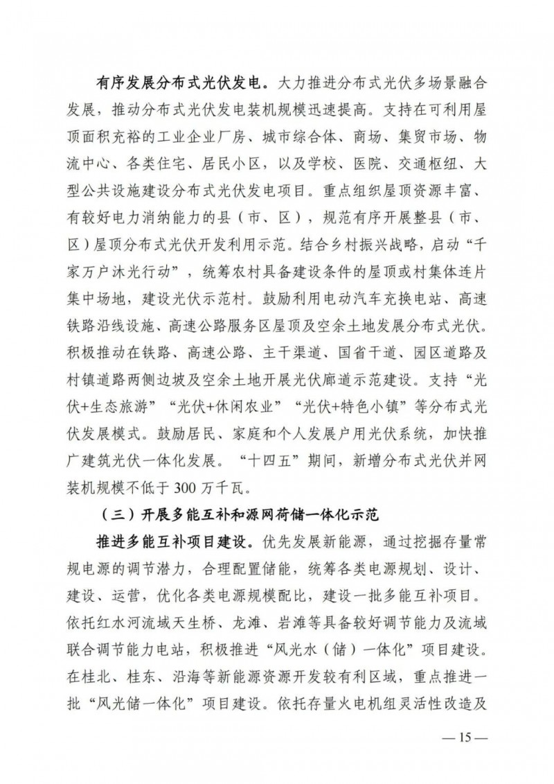 廣西“十四五”規劃:大力發展光伏發電,到2025年新增光伏裝機15GW!