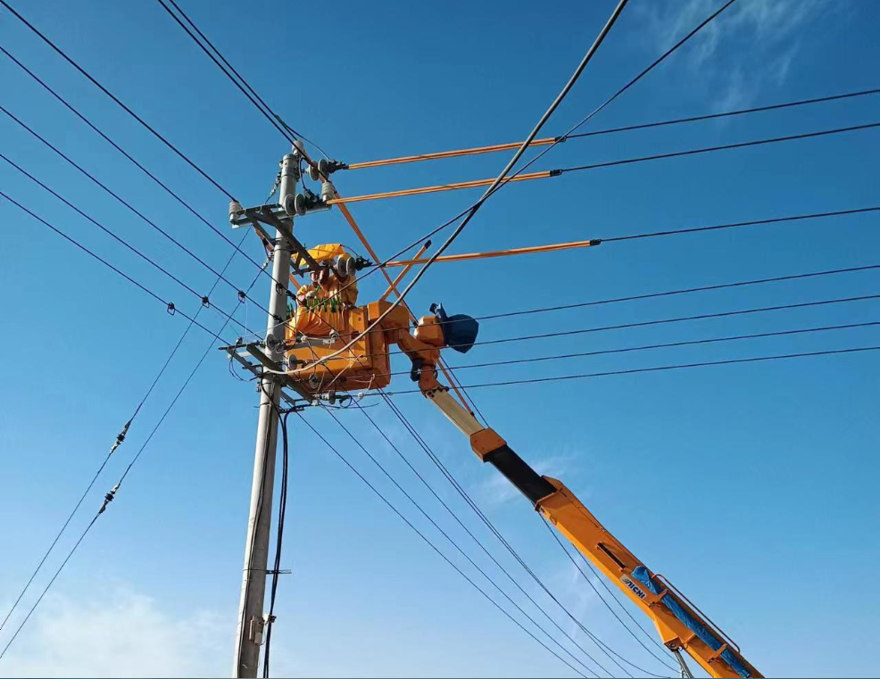 阿拉善供電公司配電帶電作業處精準春檢 提供“滿格”電力保障