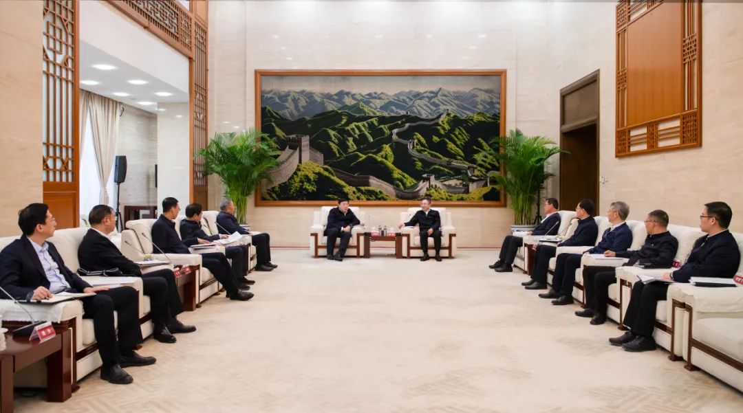 大唐集團董事長、黨組書鄒磊與國家電網(wǎng)董事長、黨組書記張智剛會談